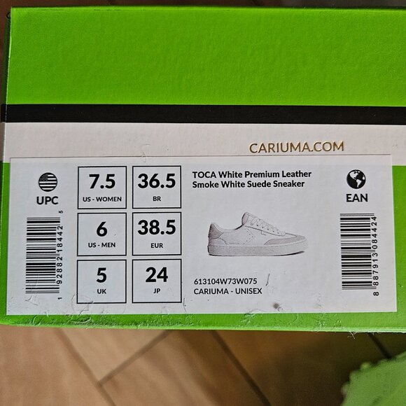 NIB Cariuma Toca Leather Sneakers - W 7.5 - Picture 6 of 7